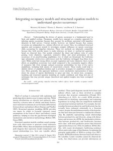 Integrating occupancy models and structural equation models to understand species occurrence M