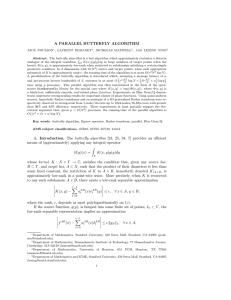 A PARALLEL BUTTERFLY ALGORITHM