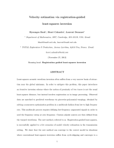 Velocity estimation via registration-guided least-squares inversion