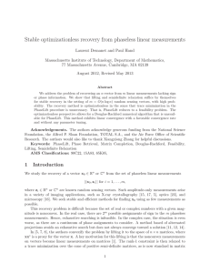 Stable optimizationless recovery from phaseless linear measurements