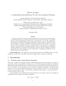 Matrix probing: a randomized preconditioner for the wave-equation Hessian