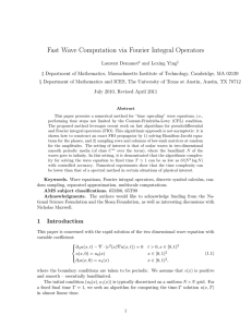 Fast Wave Computation via Fourier Integral Operators