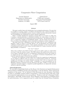 Compressive Wave Computation