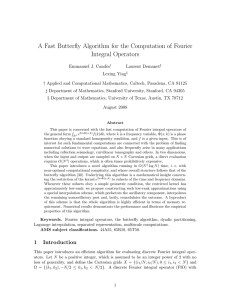 A Fast Butterfly Algorithm for the Computation of Fourier Integral Operators