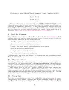 Final report for Office of Naval Research Grant N000141010841