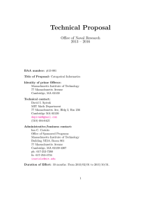 Technical Proposal Office of Naval Research 2013 – 2016