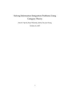 Solving Information-Integration Problems Using Category Theory October 21, 2015
