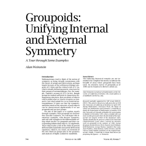 Groupoids: Unifying Internal and External Symmetry