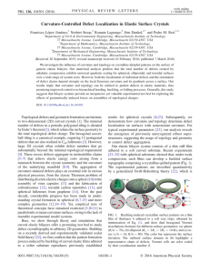 Curvature-Controlled Defect Localization in Elastic Surface Crystals Francisco López Jiménez, Norbert Stoop,