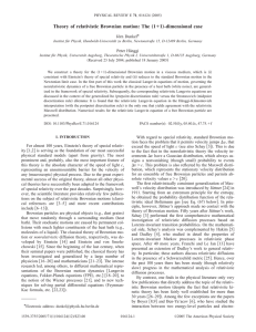 Theory of relativistic Brownian motion: The 1+1 * Jörn Dunkel