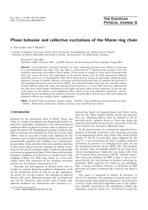 Phase behavior and collective excitations of the Morse ring chain T E P