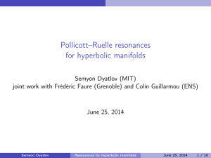 Pollicott–Ruelle resonances for hyperbolic manifolds