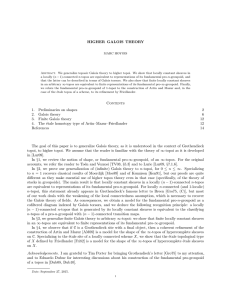 HIGHER GALOIS THEORY