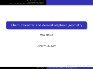 The classical Chern character Derived algebraic geometry