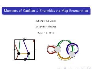 Moments of Gaußian β Ensembles via Map Enumeration Michael La Croix