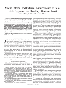 Strong Internal and External Luminescence as Solar