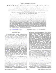 Rectification by charging: Contact-induced current asymmetry in molecular conductors B. Muralidharan,