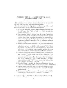 PROBLEM SET 10 == ASSIGNMENT 2, 18.155 DUE DECEMBER 6, 2013