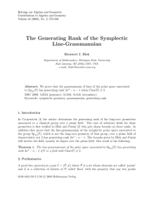 Beitr¨ age zur Algebra und Geometrie Contributions to Algebra and Geometry