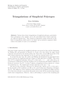 Beitr¨ age zur Algebra und Geometrie Contributions to Algebra and Geometry