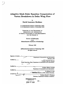 Adaptive  Mesh  Euler  Equation  Computation of @Massachusetts