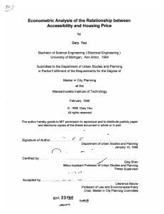 Econometric  Analysis of the  Relationship  between