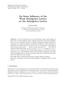 Beitr¨ age zur Algebra und Geometrie Contributions to Algebra and Geometry