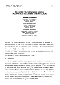 MULTINOMIAL AND FIBONACCI POLYNOMIALS OF ORDER K, EXPANSIONS