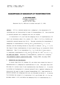 ISOMORPHISMS OF SEMIGROUPS OF TRANSFORMATIONS