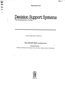 ~~ Decision Support Systems .