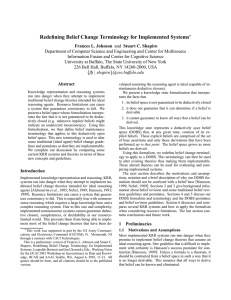 Redefining Belief Change Terminology for Implemented Systems