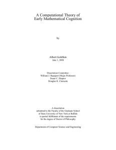 A Computational Theory of Early Mathematical Cognition by Albert Goldfain