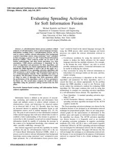 Evaluating Spreading Activation for Soft Information Fusion