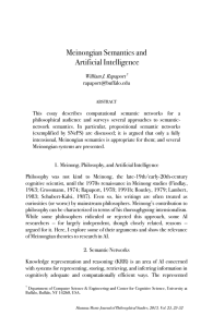 Meinongian Semantics and Artificial Intelligence William J. Rapaport