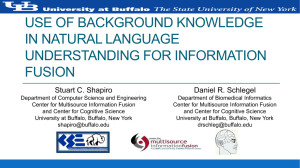 USE OF BACKGROUND KNOWLEDGE IN NATURAL LANGUAGE UNDERSTANDING FOR INFORMATION FUSION
