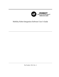 Mobility Robot Integration Software User’s Guide Part Number: 2841; Rev. 4