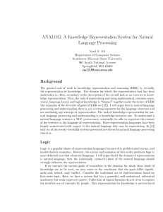 ANALOG: A Knowledge Representation System for Natural Language Processing