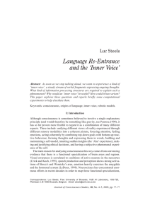 Language Re-Entrance and the ‘Inner Voice’ Luc Steels