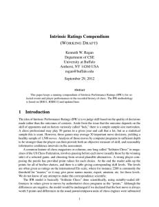 Intrinsic Ratings Compendium (W D )