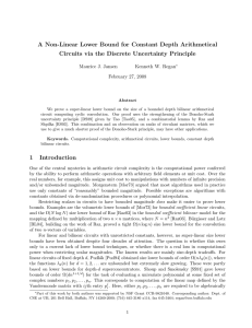 A Non-Linear Lower Bound for Constant Depth Arithmetical