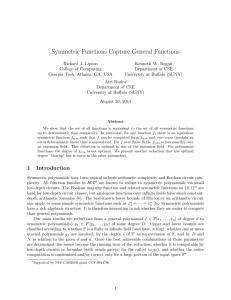 Symmetric Functions Capture General Functions