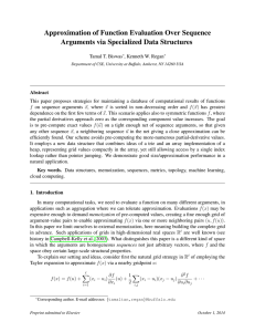 Approximation of Function Evaluation Over Sequence Arguments via Specialized Data Structures