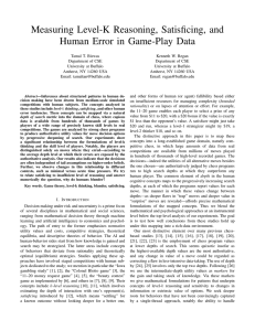 Measuring Level-K Reasoning, Satisficing, and Human Error in Game-Play Data