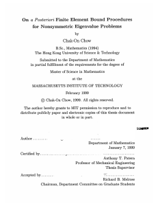 On  a for  Nonsymmetric  Eigenvalue  Problems