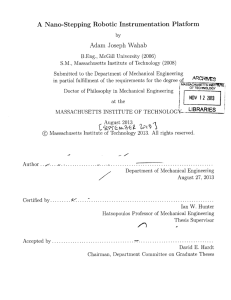 A  Nano-Stepping  Robotic  Instrumentation Platform by S.M.,