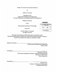 Design  of a Frozen  Fruit Smoothie  Machine A.
