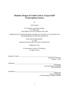 Modular Design of Coiled Coils to Target bZIP Transcription Factors