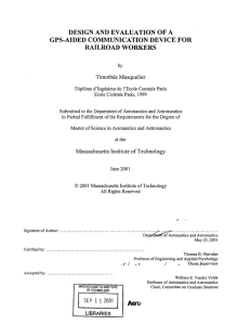 DESIGN  AND  EVALUATION  OF A RAILROAD  WORKERS