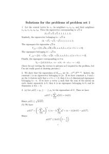 Solutions for the problems of problem set 1