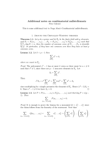 Additional notes on combinatorial nullstellensatz